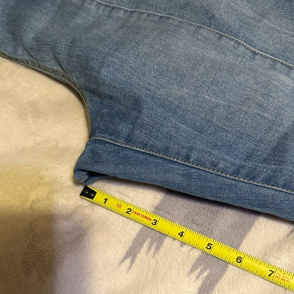 A160.  Inc Classic Denim pull on faded Flare Leg Jeans - Picture 9 of 10